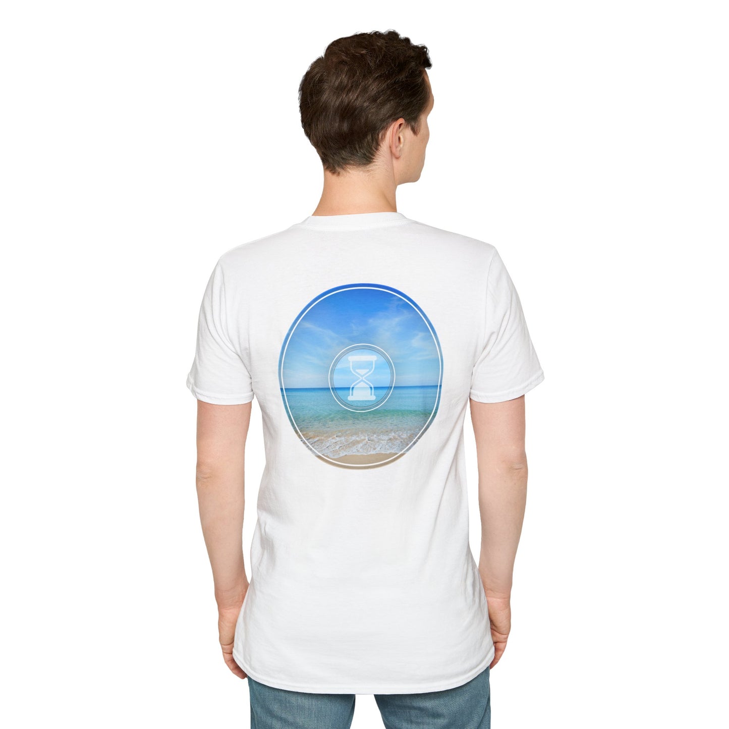 Classic Donut Tee - Unisex Soft-Style - "Still Loading Sand" - vivid blue  pic donut - variant 1