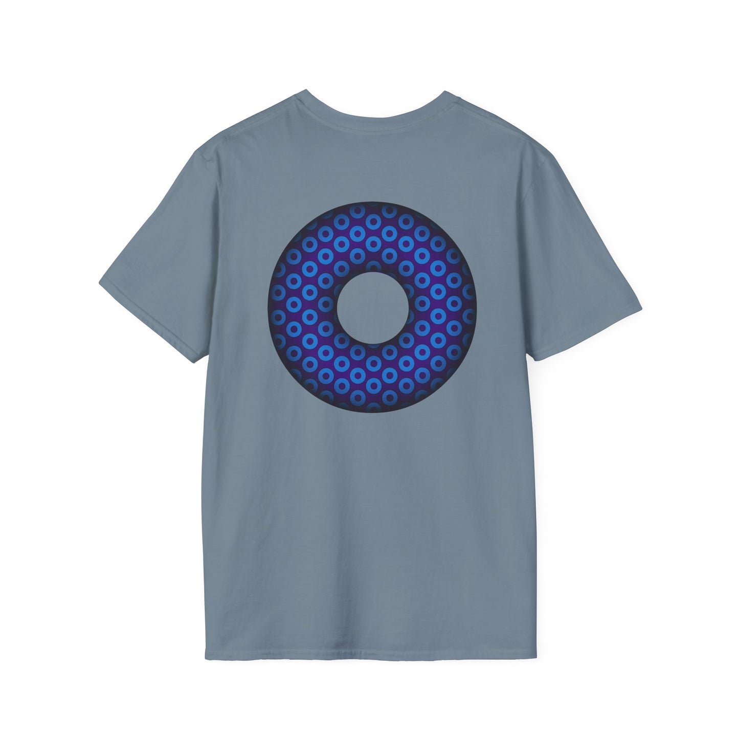 Plain Donuts/Unisex Soft-Style - "Plain Paradoxical Grided Donuts" - light blue/purple donuts