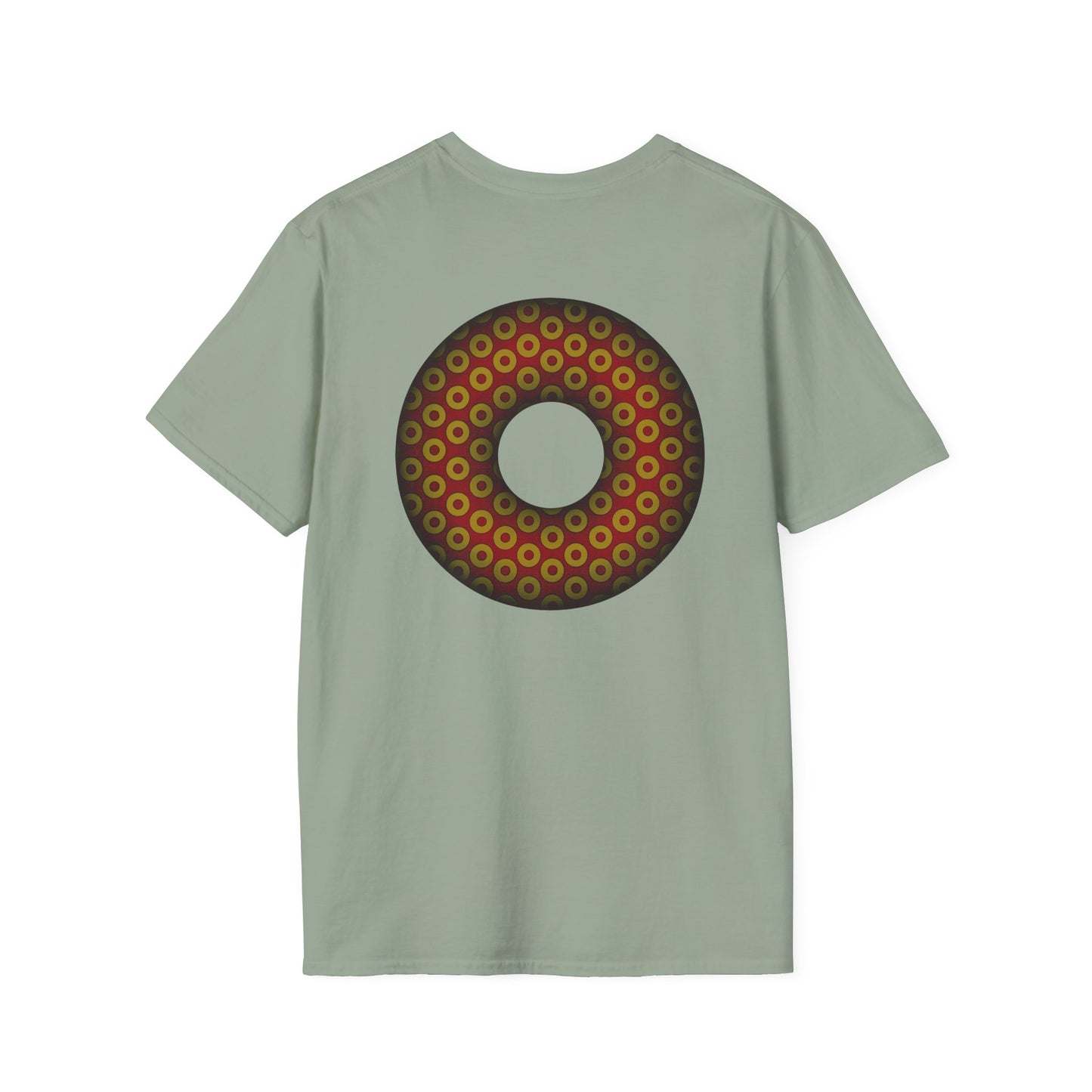Plain Donuts/Unisex Soft-Style - "Plain Paradoxical Grided Donuts" - gold/burgundy donuts