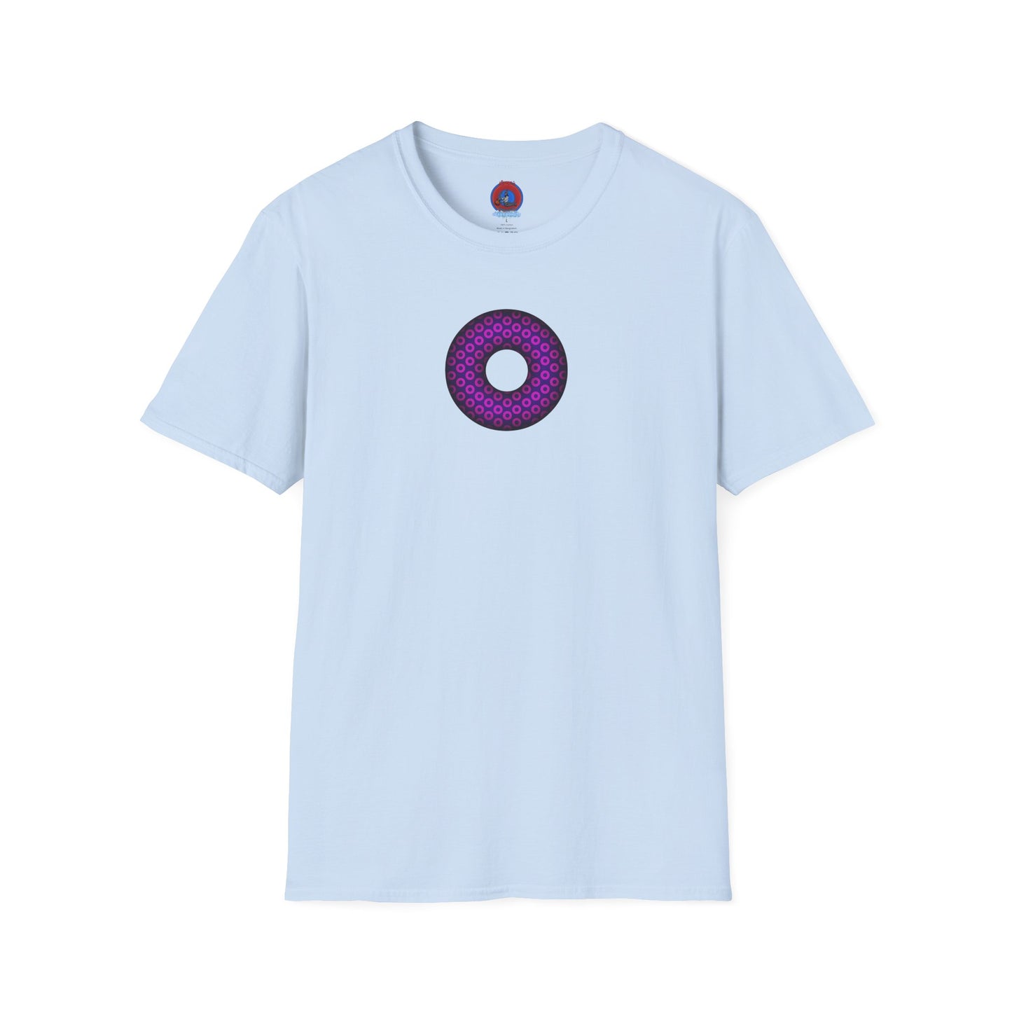 Plain Donuts/Unisex Soft-Style - "Plain Paradoxical Grided Donuts" - hot pink/purple donuts