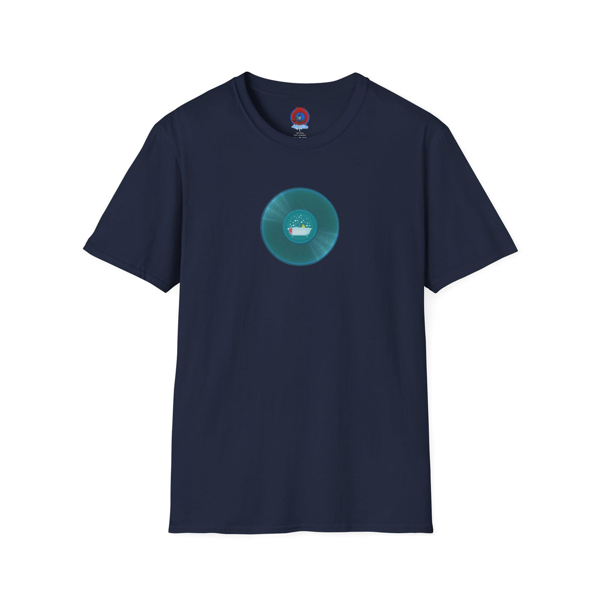 Classic Donut Tee - Unisex Soft-Style - "Bathtub Fun" - dark aquamarine donut