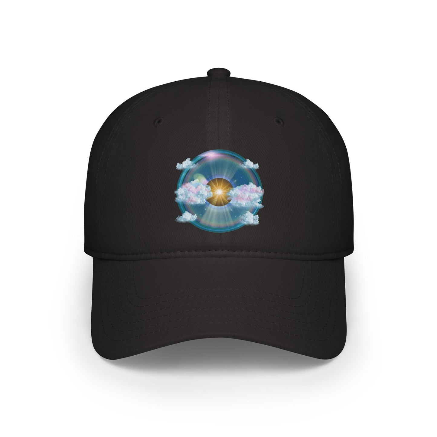 Lumpy Donut Baseball Cap - "The Divided Donut" - variant 2 - sky donut w/ [*charitable donut]