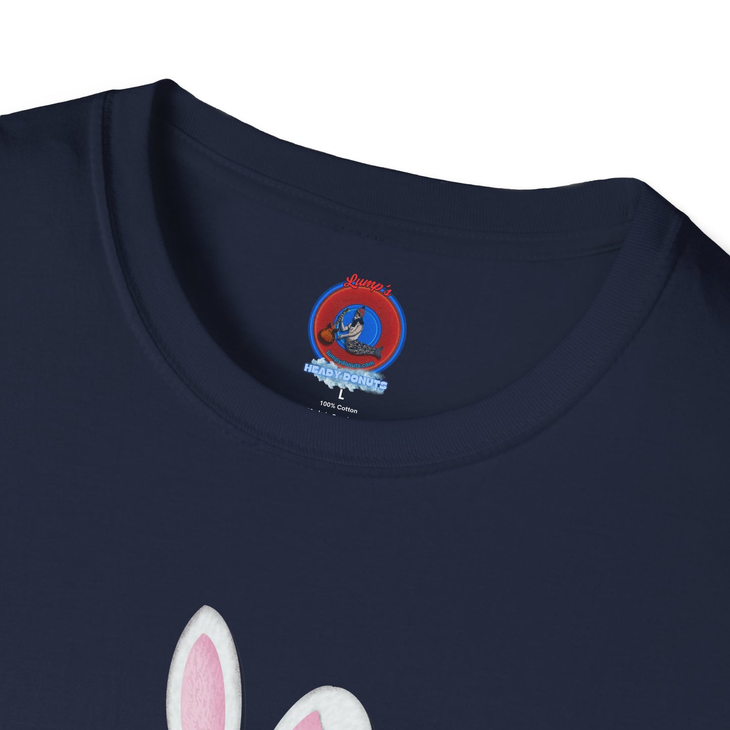 Classic Donut Tee - Unisex Soft-Style - "Easter Donuts" - magenta/pink rustic donut - holiday edition