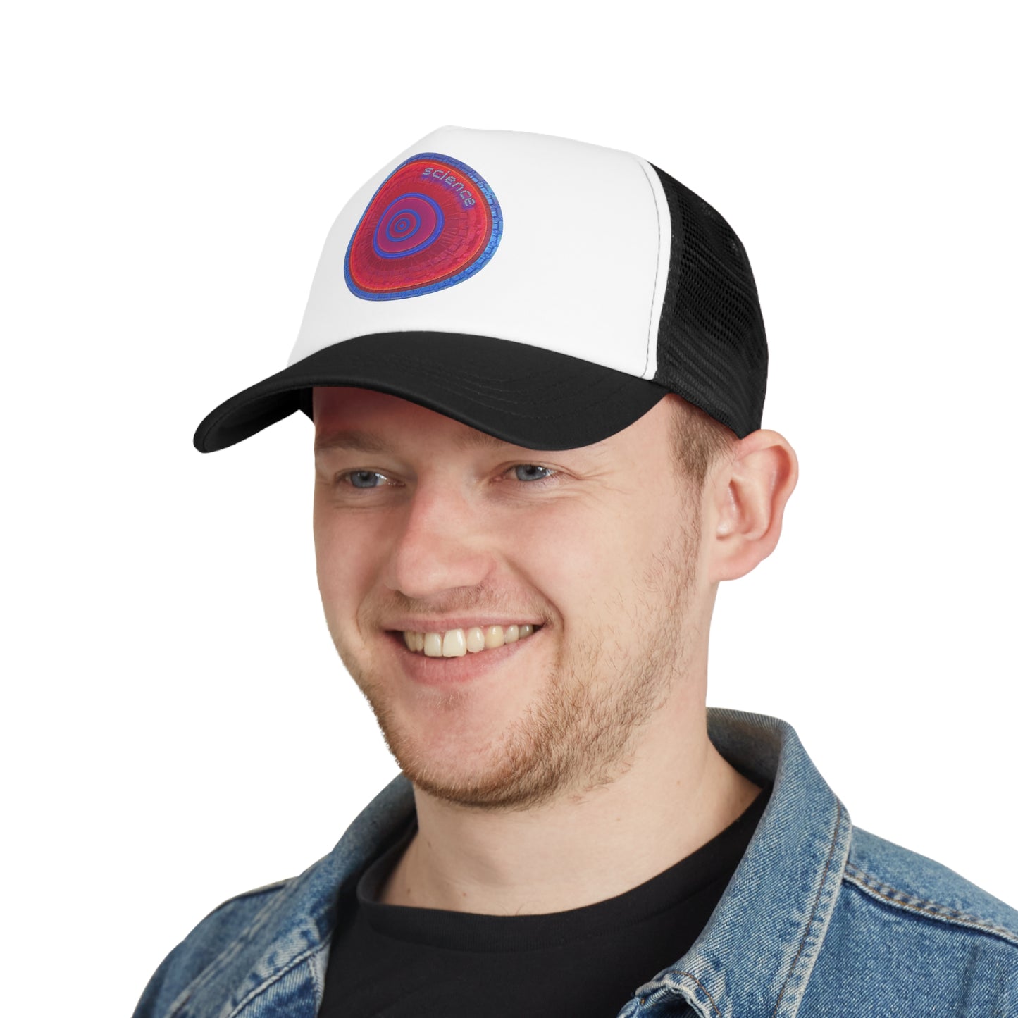 Lumpy Trucker Hat - "Hat of Graphic Translations" - red donut