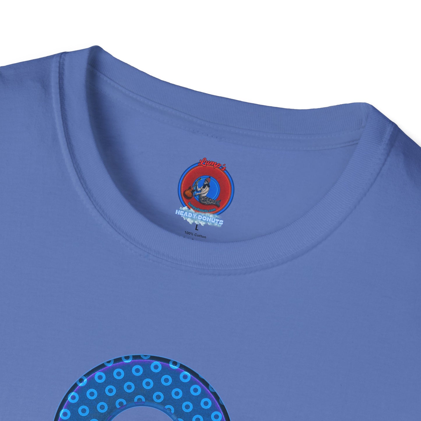 Plain Donuts/Unisex Soft-Style - "Plain Electric Paradoxical Donuts" - sky blue/dark blue donuts