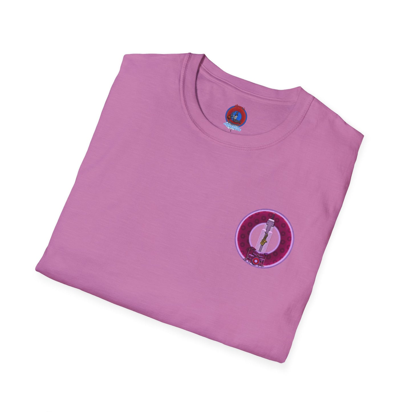Classic Donut Tee - Unisex Soft-Style - "Simple Prep Donuts" - widemouthed purple/light purple donut
