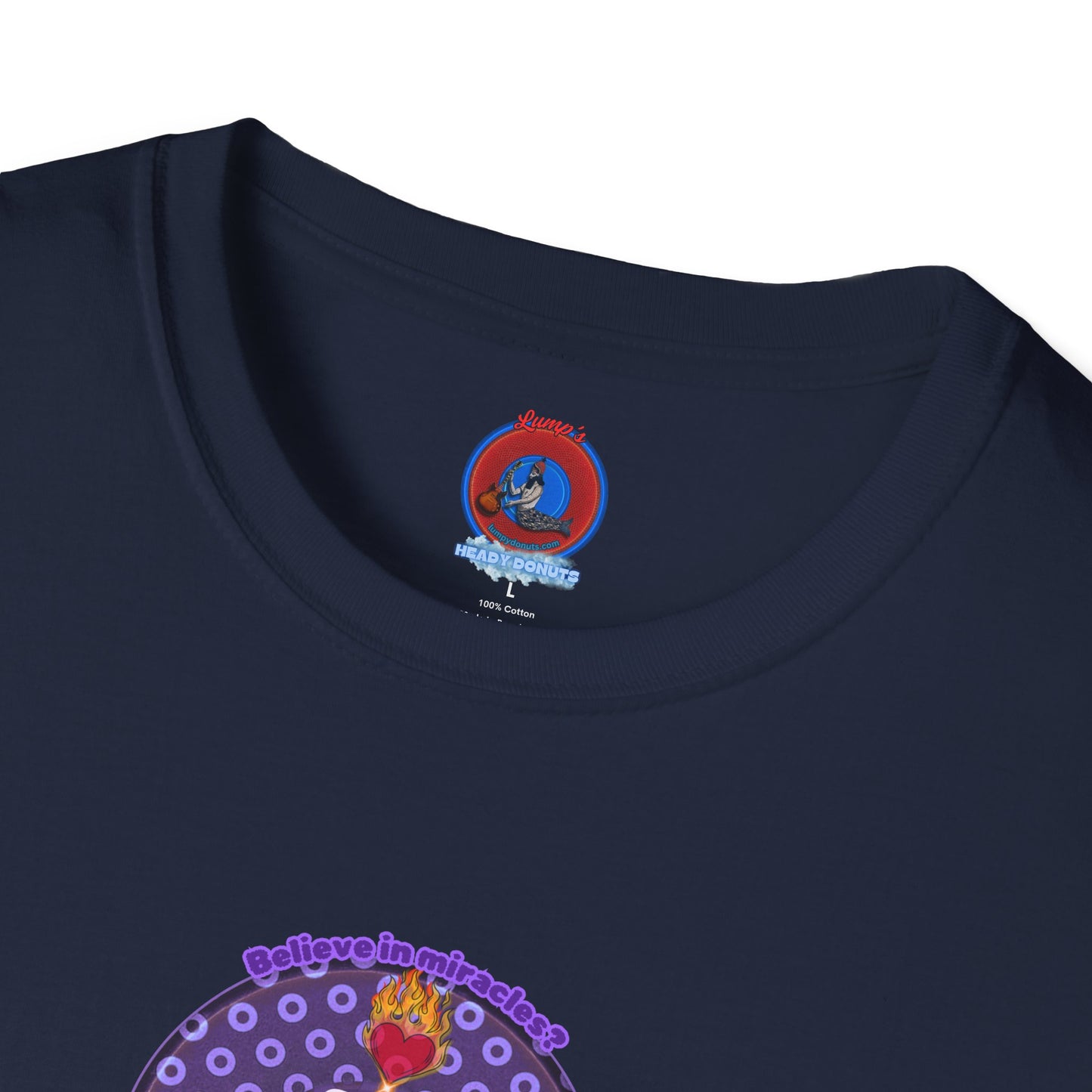 Classic Donut Tee - Unisex Soft-Style - "Donuts for Sexy Things" - electric purple/light purple paradox donut