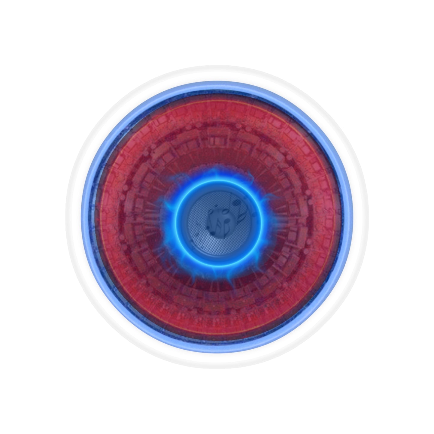 Donut Bumper/Outdoor Sticker - "Homer's The Perfect Donut" - series 1.0 - variant 1 -w/lighter blue edging - [Die-Cut] 6"x 6"