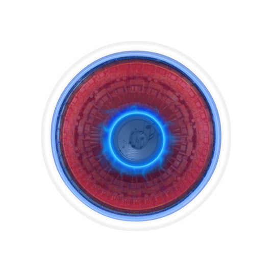 Donut Bumper/Outdoor Sticker - "Homer's The Perfect Donut" - series 1.0 - variant 1 -w/lighter blue edging - [Die-Cut] 6"x 6"