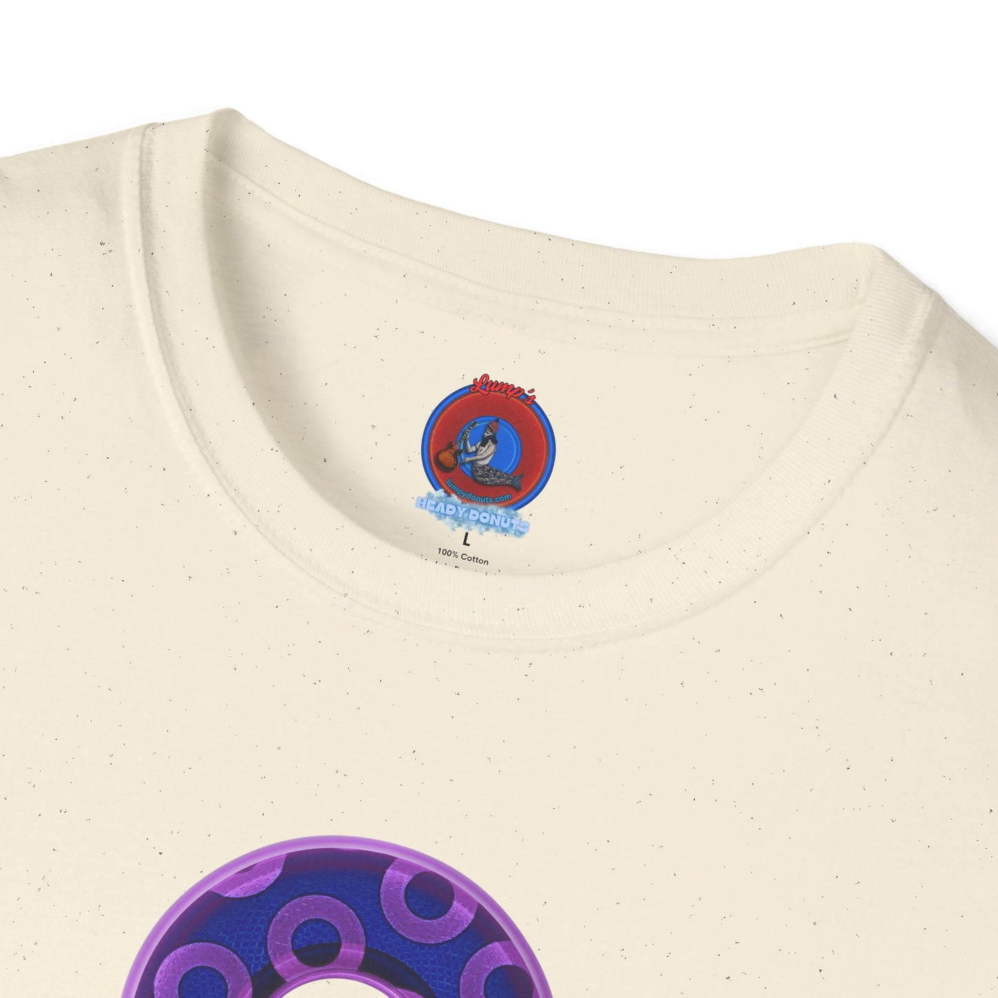 Plain Donuts/Unisex Soft-Style - "Plain Rustic Paradoxical Donuts" - light purple/dark blue donuts