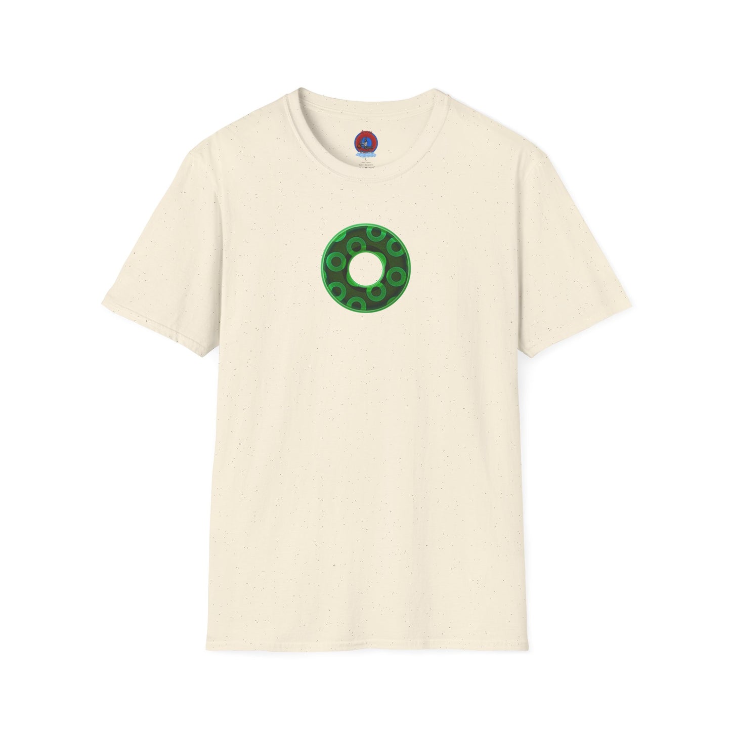 Plain Donuts/Unisex Soft-Style - "Plain Rustic Paradoxical Donuts" - light green/dark green donuts