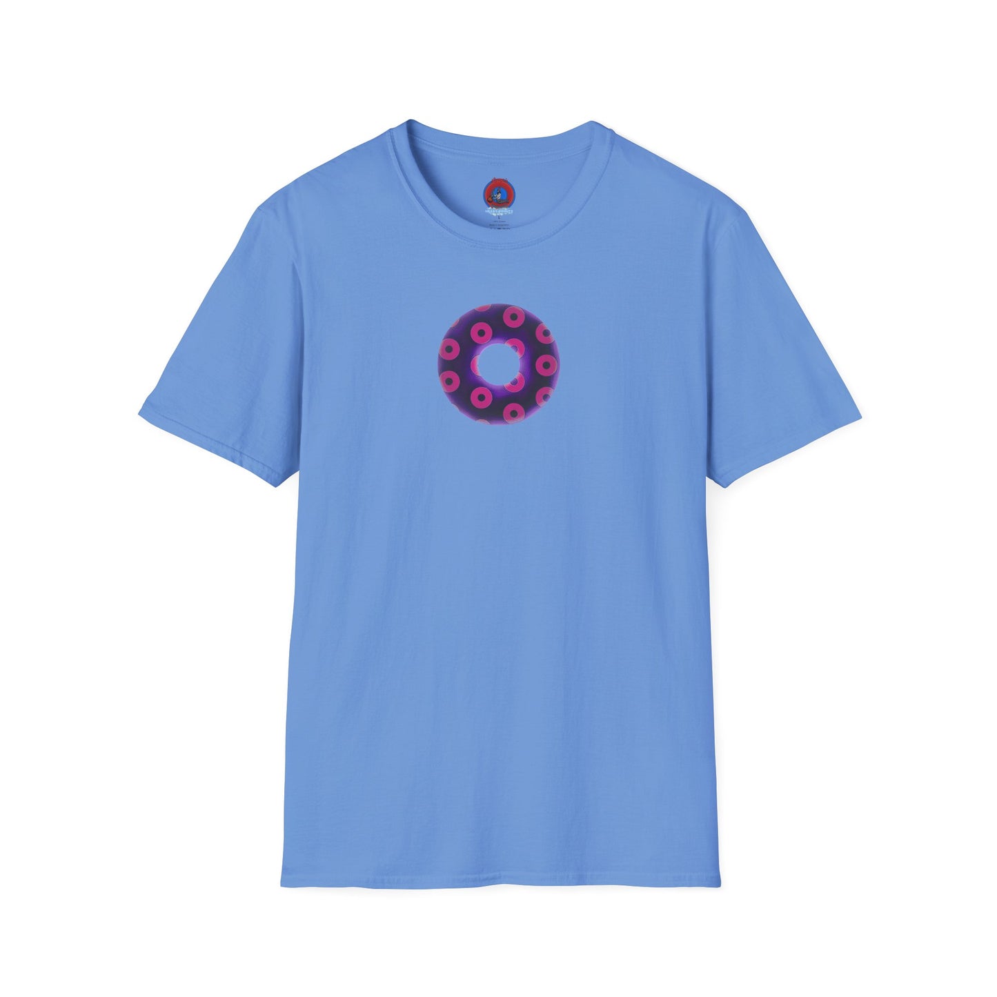 Plain Donuts/Unisex Soft-Style - "Plain Blimpy Paradoxical Donuts" - dark purple/bright magenta donuts