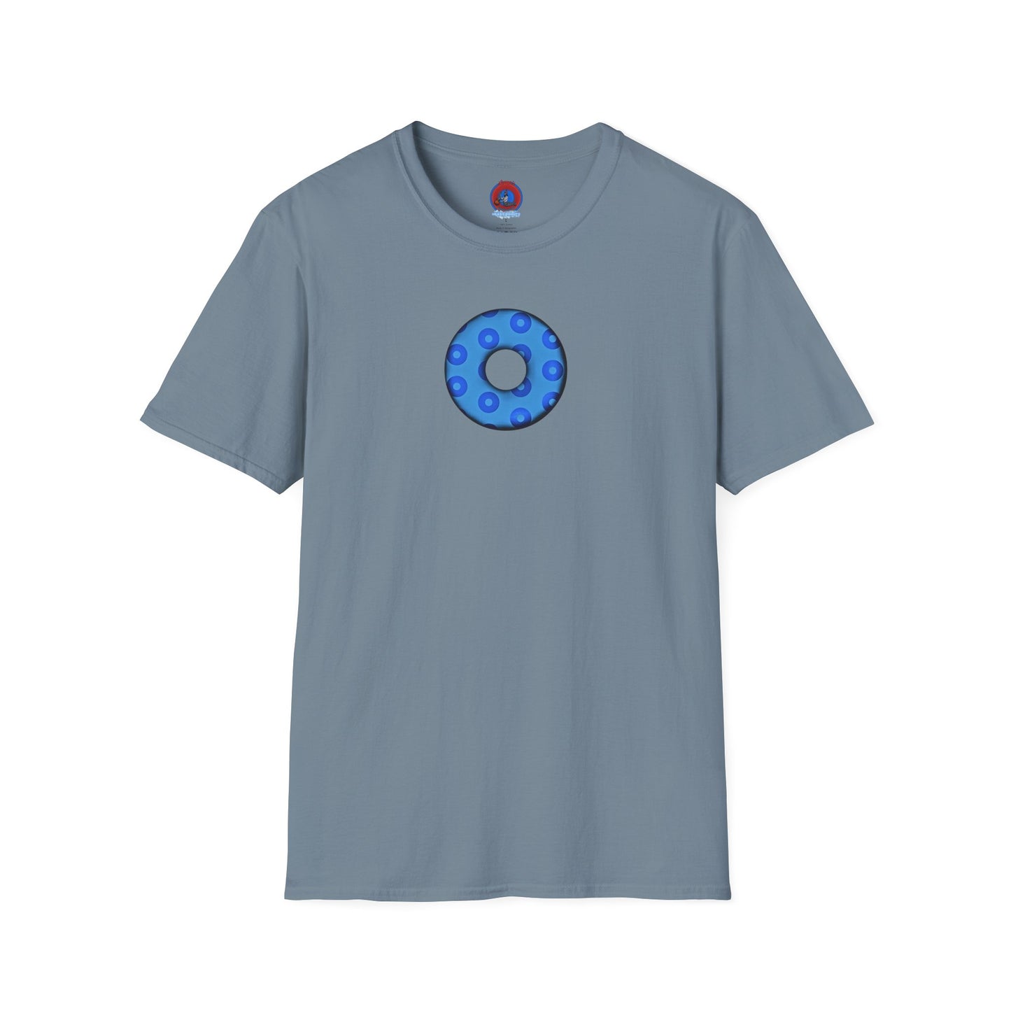 Plain Donuts/Unisex Soft-Style - "Plain Blimpy Paradoxical Donuts" - blue/light blue donuts