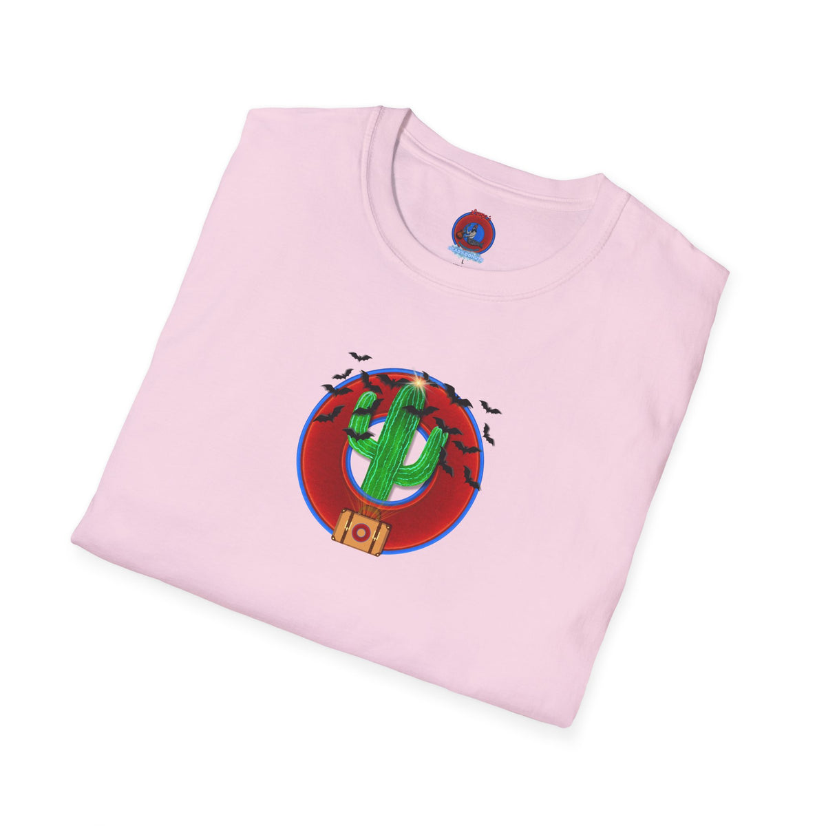 Classic Donut Tee - Unisex Soft-Style - "Raoul Duke's Sinfully Delicious Donut" - vivid red donut