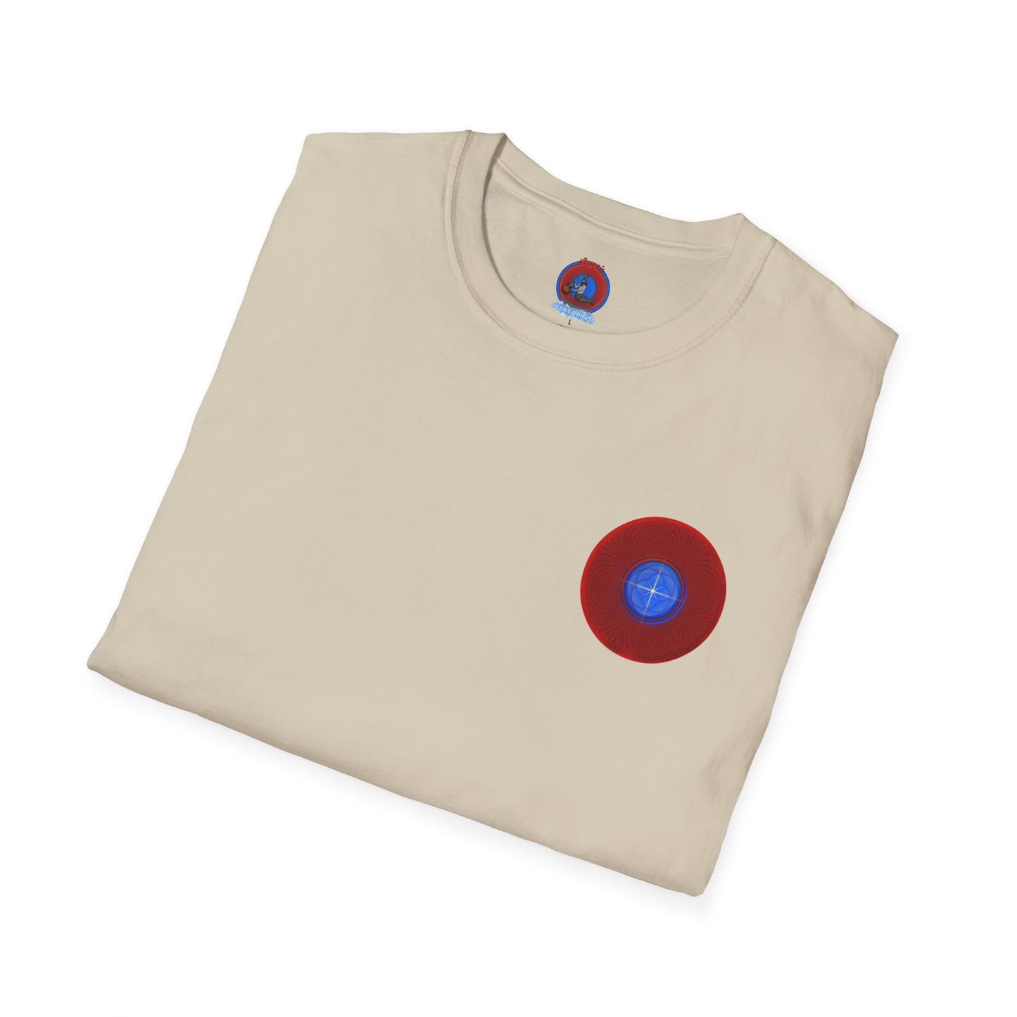 Classic Donut Tee - Unisex Soft-Style - "The Geometrical Donut" - series 1.0 - red donut