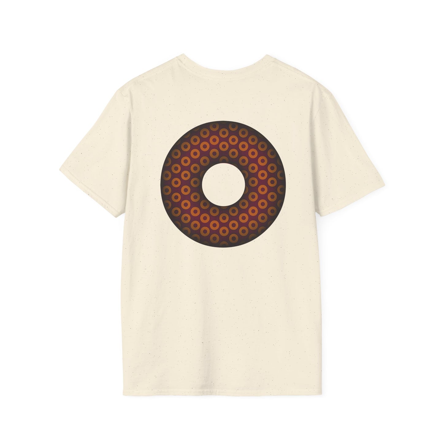 Plain Donuts/Unisex Soft-Style - "Plain Paradoxical Grided Donuts" - orange/burgundy donuts
