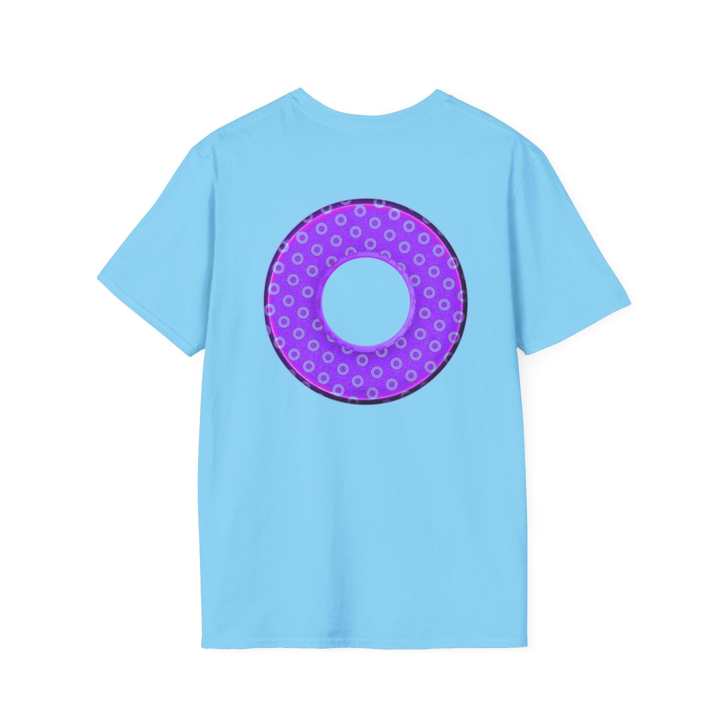 Plain Donuts/Unisex Soft-Style - "Plain Electric Paradoxical Donuts" - bright purple/light purple donuts