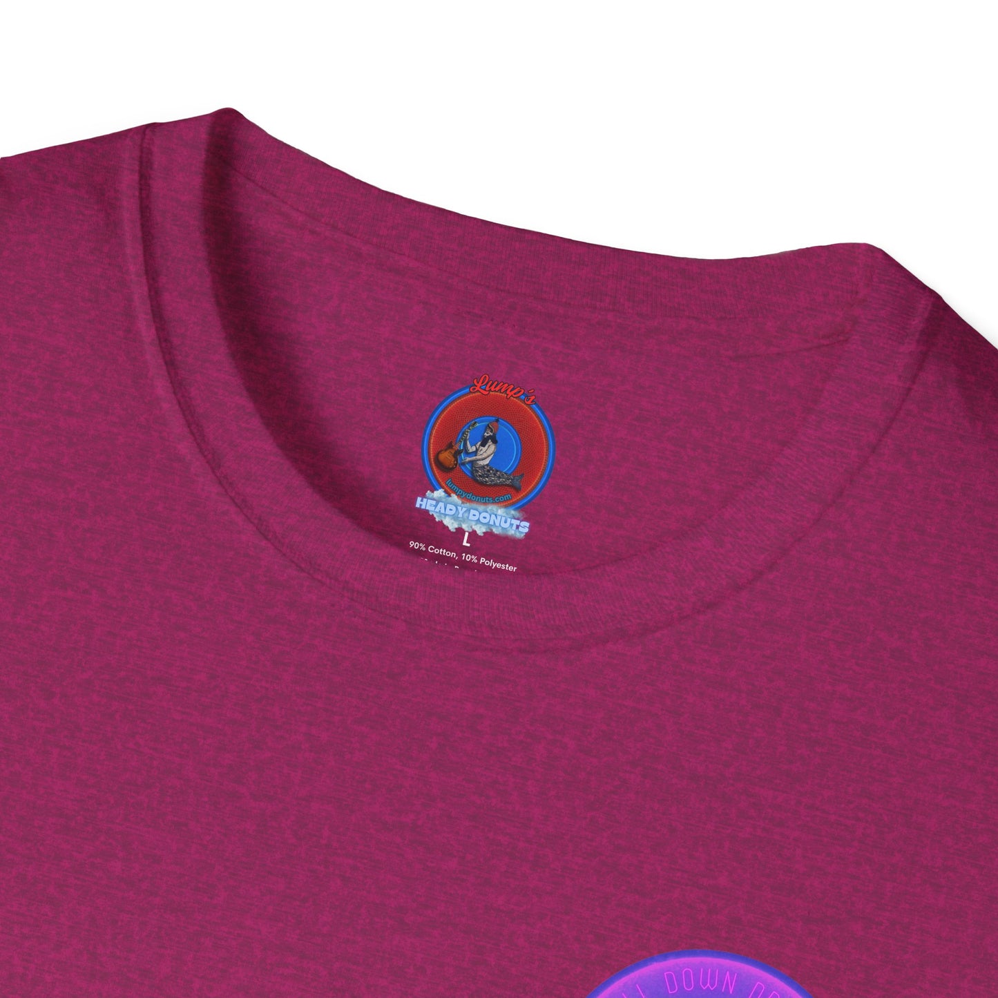 Classic Donut Tee - Unisex Soft-Style - "The Loving Donut" - series 1.0  - pink/purple donut [*Charity Donut]