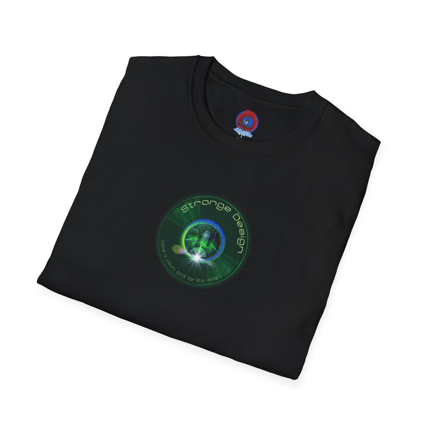 Classic Donut Tee - Unisex Soft-Style - "The Strangely Designed Donut Tee" - series 1.0 - green donut