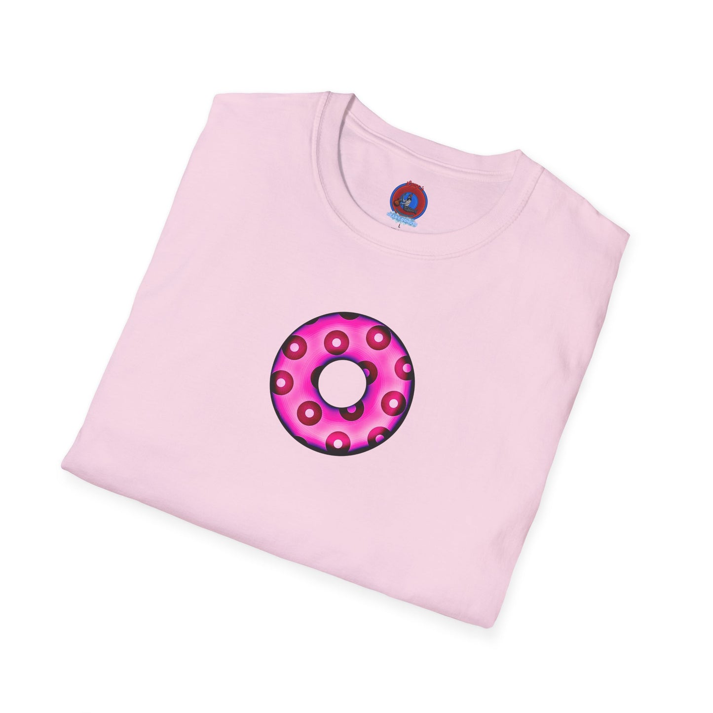 Plain Donuts/Unisex Soft-Style - "Plain Blimpy Paradoxical Donuts" - bright magenta/red donuts