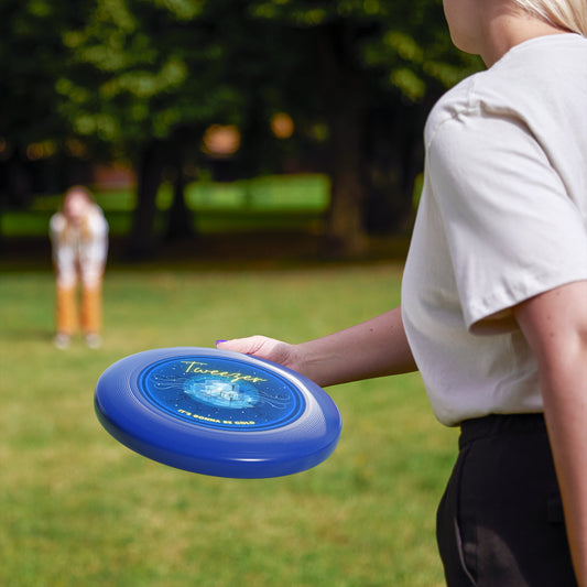 Lumpy Wham-O Donut Frisbee - "Step into your Phrisbee Throws" - royal blue donut w/