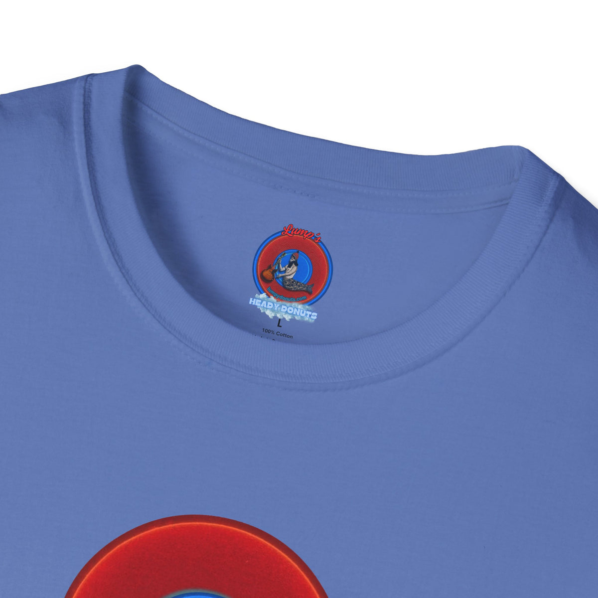 Classic Donut Tee - Unisex Soft-Style - "Octopussy Donut" - series 1.0 -  vivid red donut