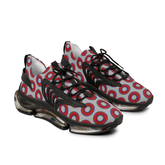 Donut Kicks - red vivid donut print w/light gray background