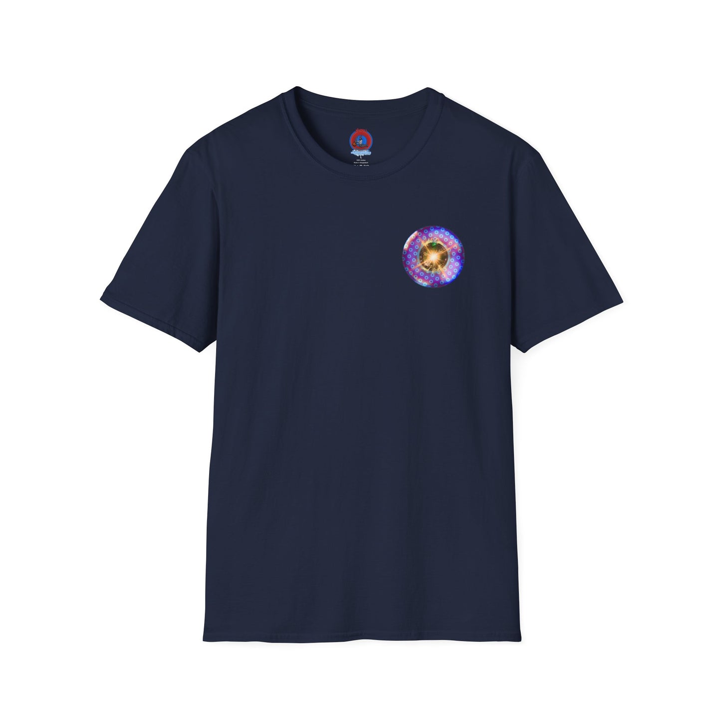 Classic Donut Tee - Unisex Soft-Style - "Donut Melts" - purple/blue paradoxical donut