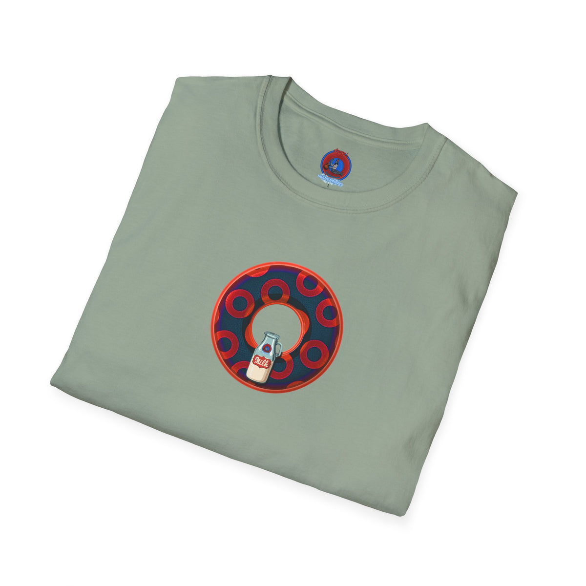 Classic Donut Tee - Unisex Soft-Style - "Wooked Cream - YEMSG Donut " -purple/red rustic paradox donut - variant 3
