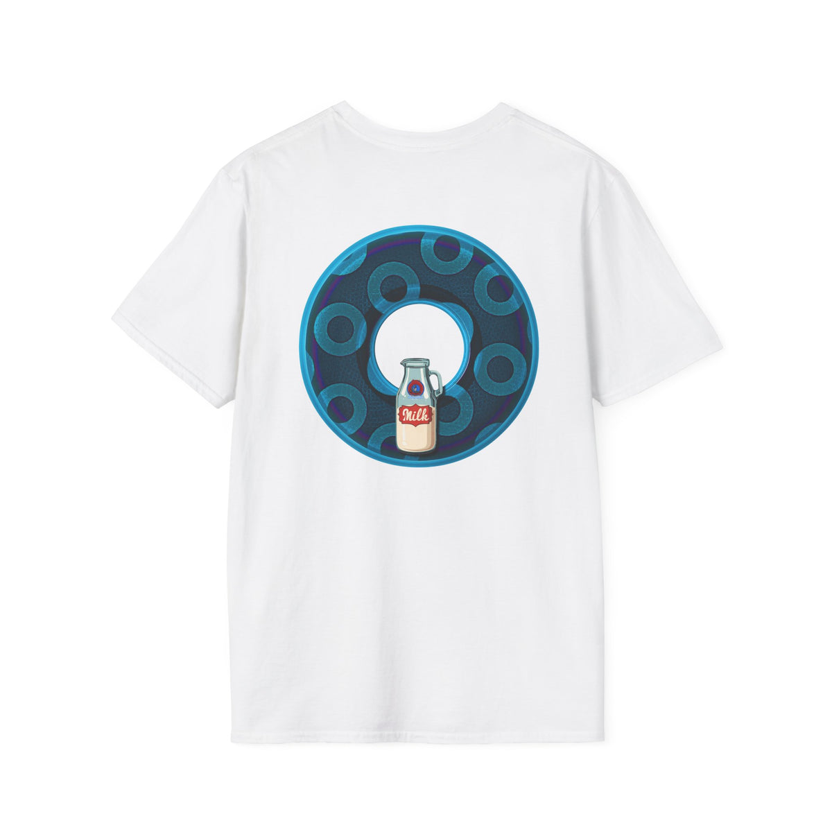 Classic Donut Tee - Unisex Soft-Style - "Wooked Cream - YEMSG Donut " - blue/teal rustic paradox donut - variant 7