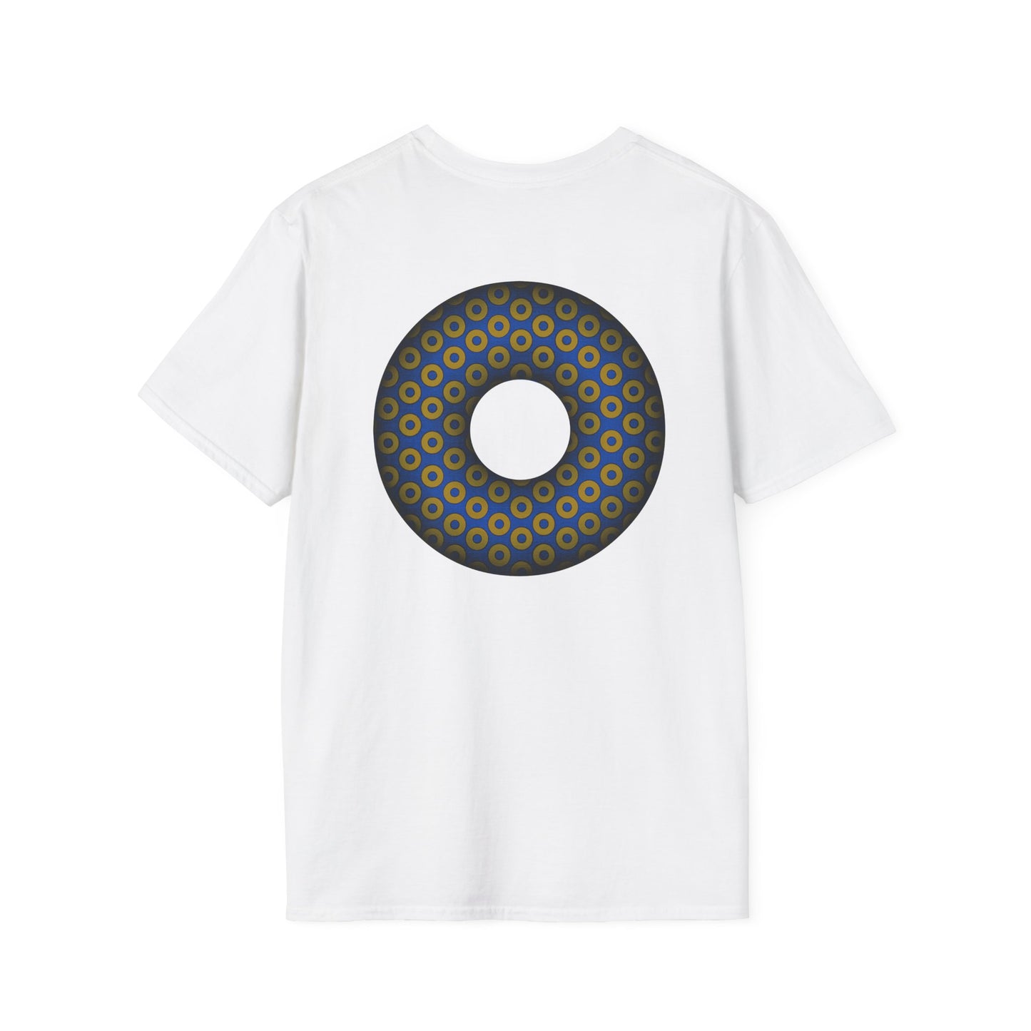Plain Donuts/Unisex Soft-Style - "Plain Paradoxical Grided Donuts" - bronze/dark blue donuts