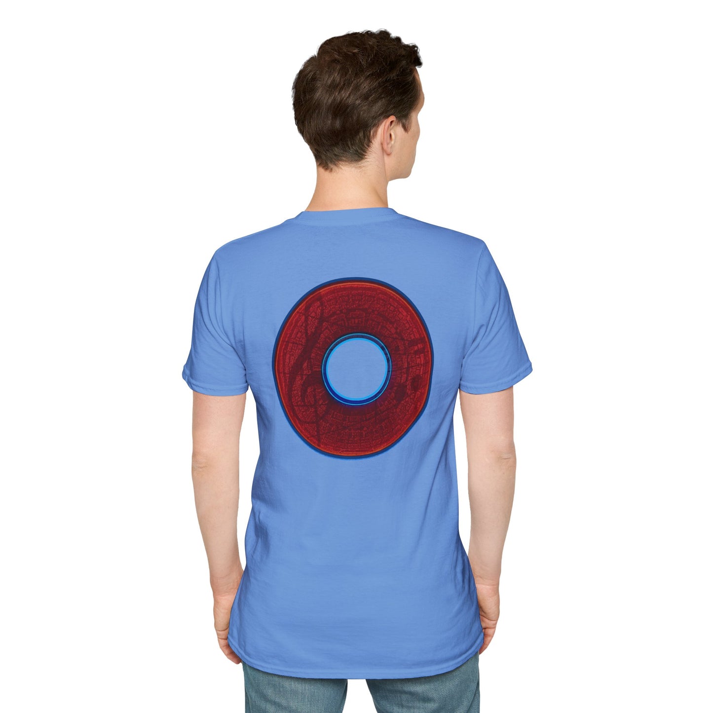 Classic Donut Tee - Unisex Soft-Style - "The Musically Gifted Donut" - red donut - series 1.0