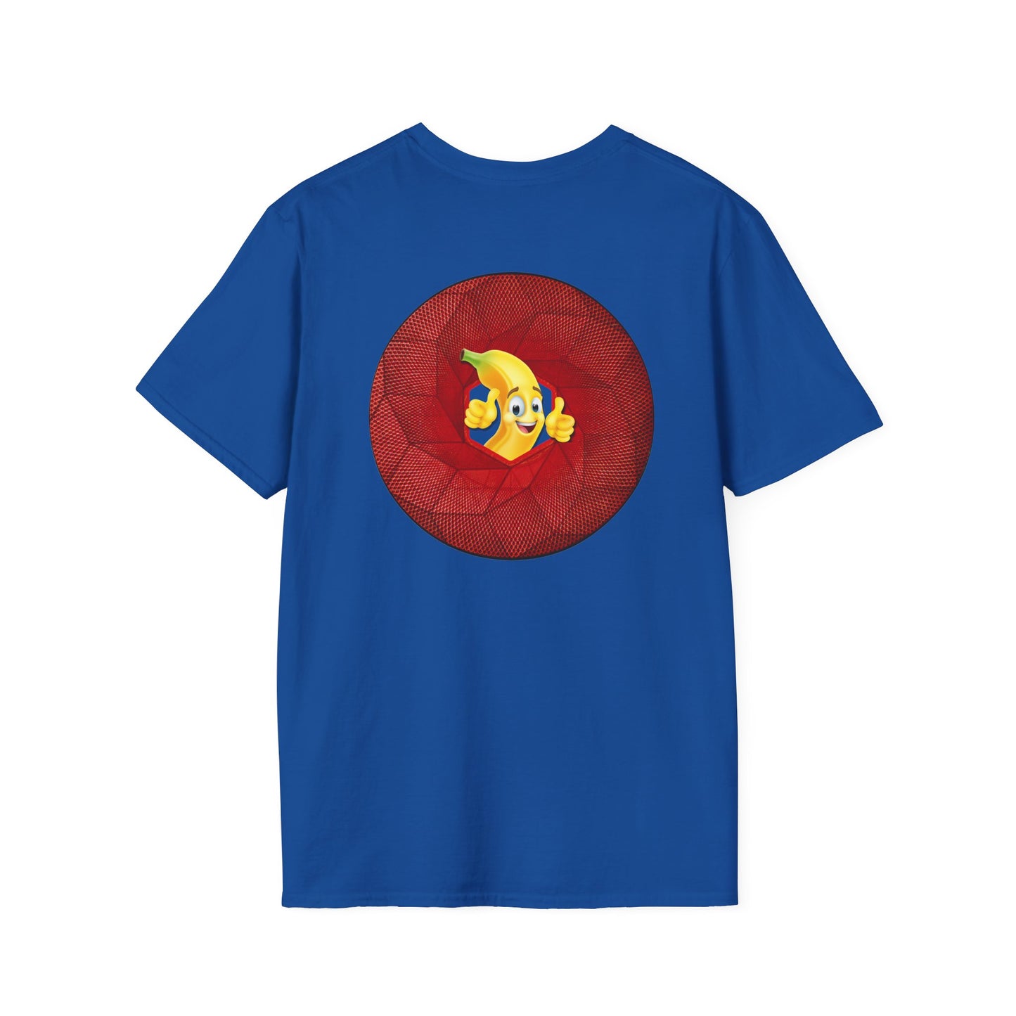 Classic Donut Tee - Unisex Soft-Style - "Dis sheet, it's bananas!" - series 1.0 - variant 1 - cubed red donut