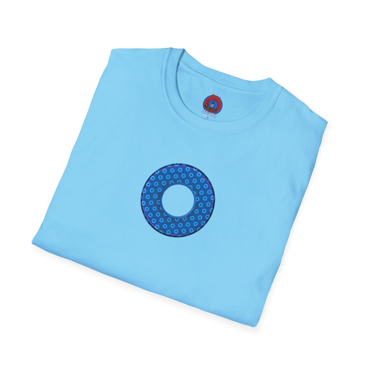 Plain Donuts/Unisex Soft-Style - "Plain Electric Paradoxical Donuts" - sky blue/dark blue donuts