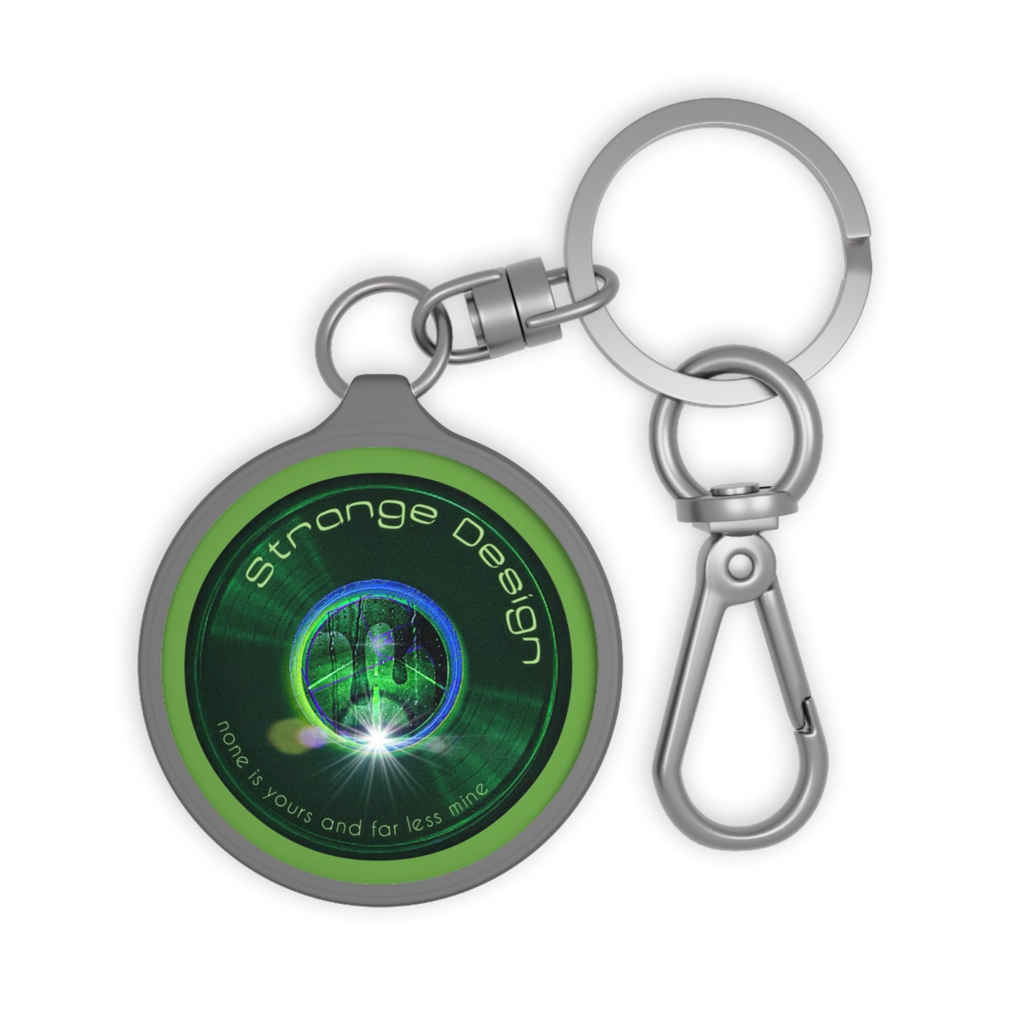 Lumpy Donut Keychain - "The Strangely Designed Donut Keychain" - series 1.0 - green donut