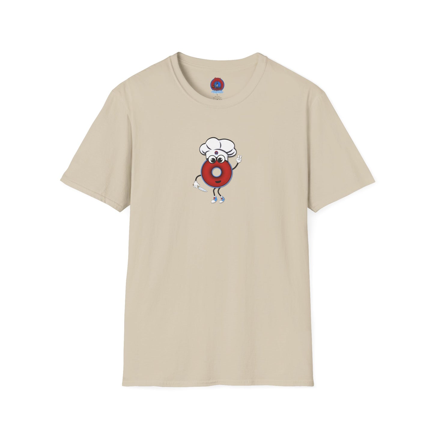 Classic Donut Tee - Unisex Soft-Style - "My Phriend the Donut" - plump vivid red donut
