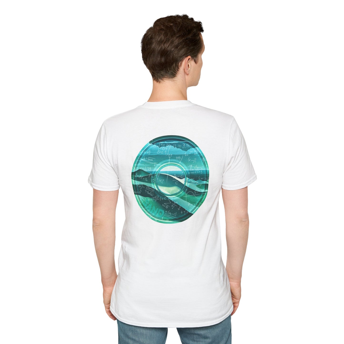 Classic Donut Tee - Unisex Soft-Style - "The Equating Donut " - series 1.0  - teal donut