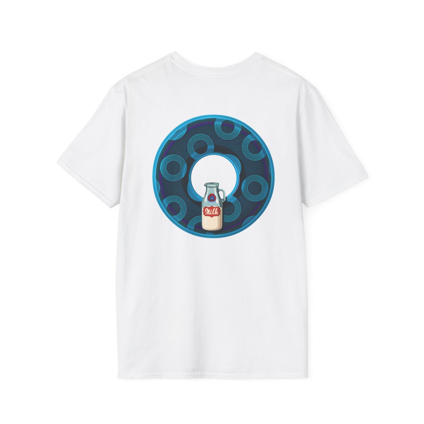 Classic Donut Tee - Unisex Soft-Style - "Wooked Cream - YEMSG Donut " - blue/teal rustic paradox donut - variant 7