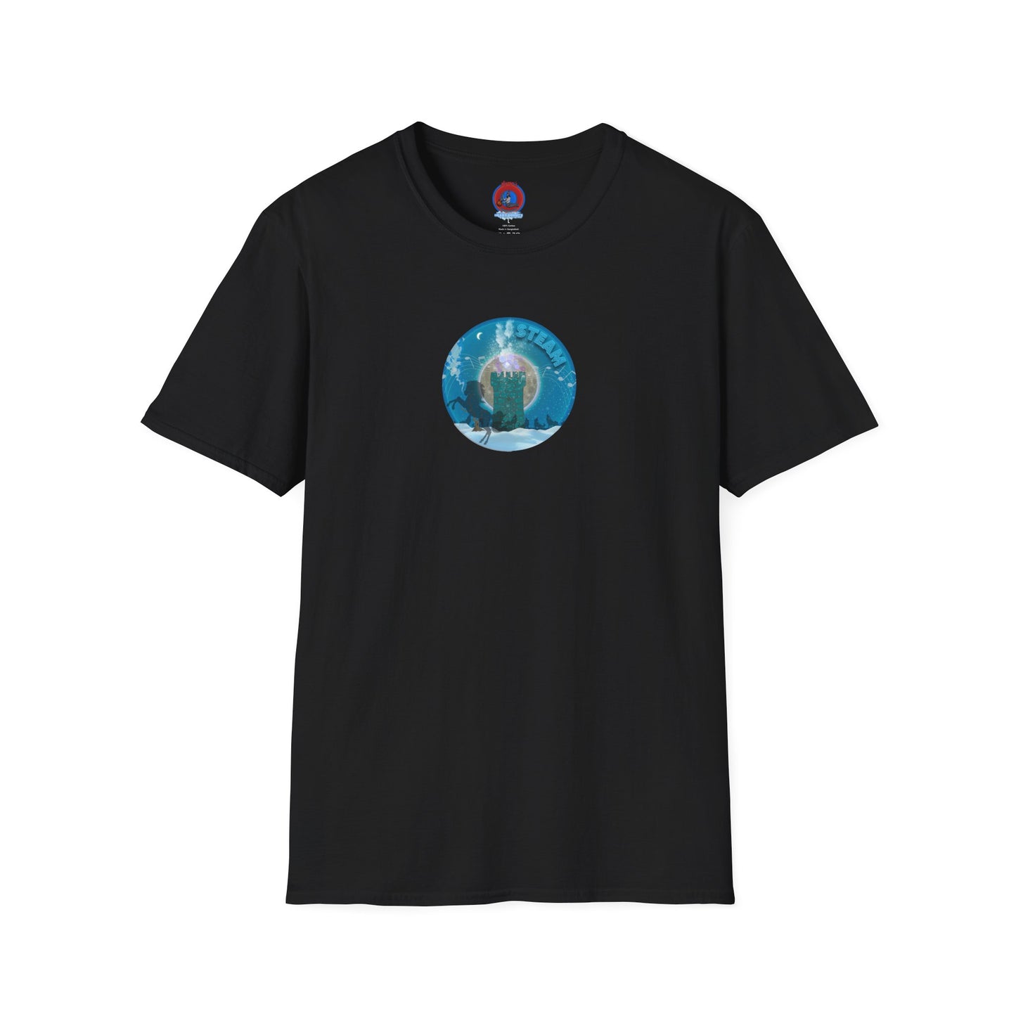 Classic Donut Tee - Unisex Soft-Style - "Steaming Fresh Donuts" - series 1.0 - vivid blue donut