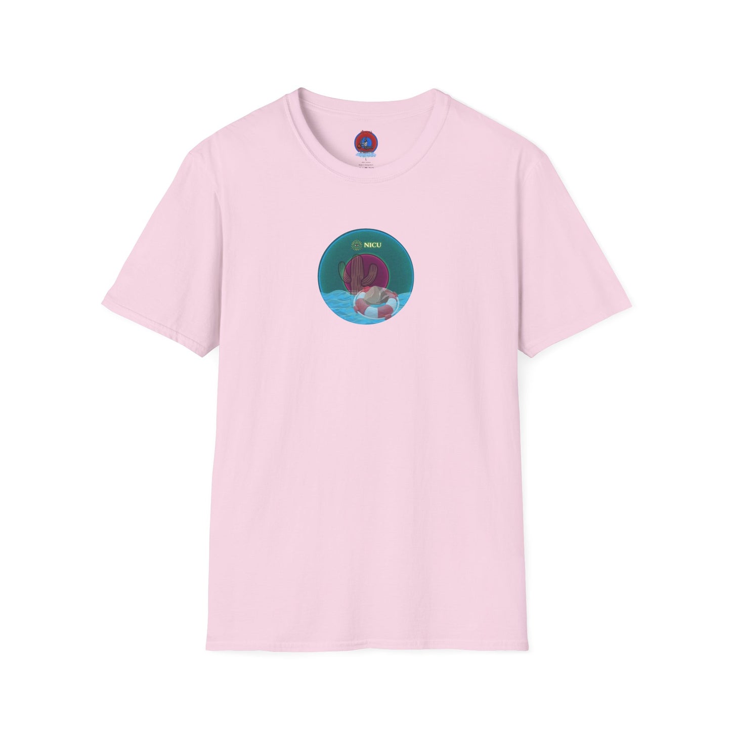 Classic Donut Tee - Unisex Soft-Style - "Masonic Donut of Rites" - series 1.0  - vivid dark teal donut