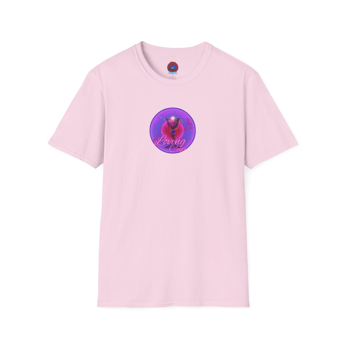 Classic Donut Tee - Unisex Soft-Style - "The Loving Donut' - vivid purple/magenta donut