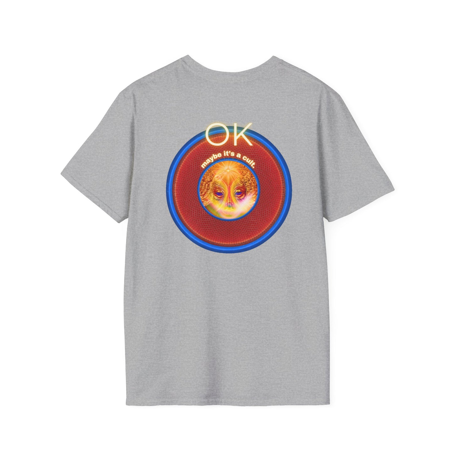 Classic Donut Tee - Unisex Soft-Style - "Donuts: Conjurers of Awesome" - series 1.0  - variant 3 - w/"okay" - red donut