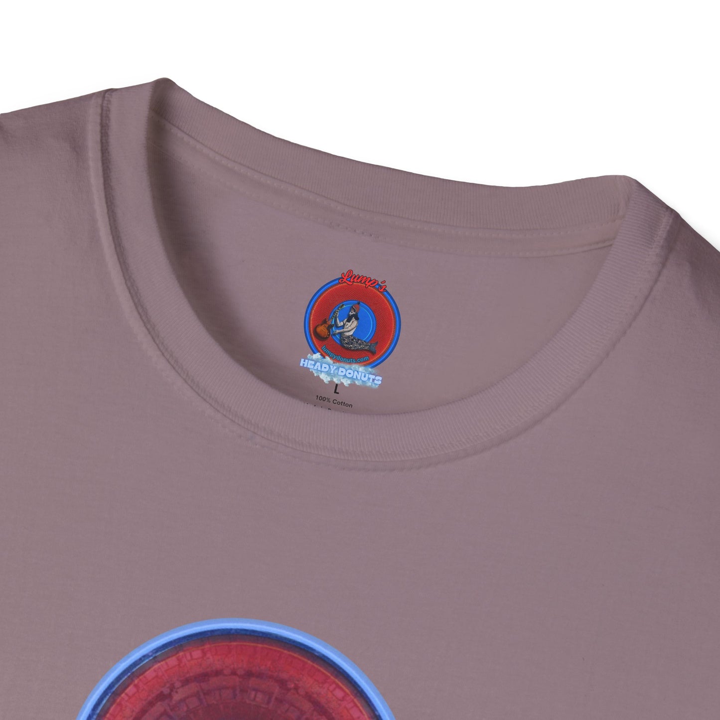 Classic Donut Tee - Unisex Soft-Style - "Homer's Pefect Donut" - series 1.0  - variant 3 - light blue edging
