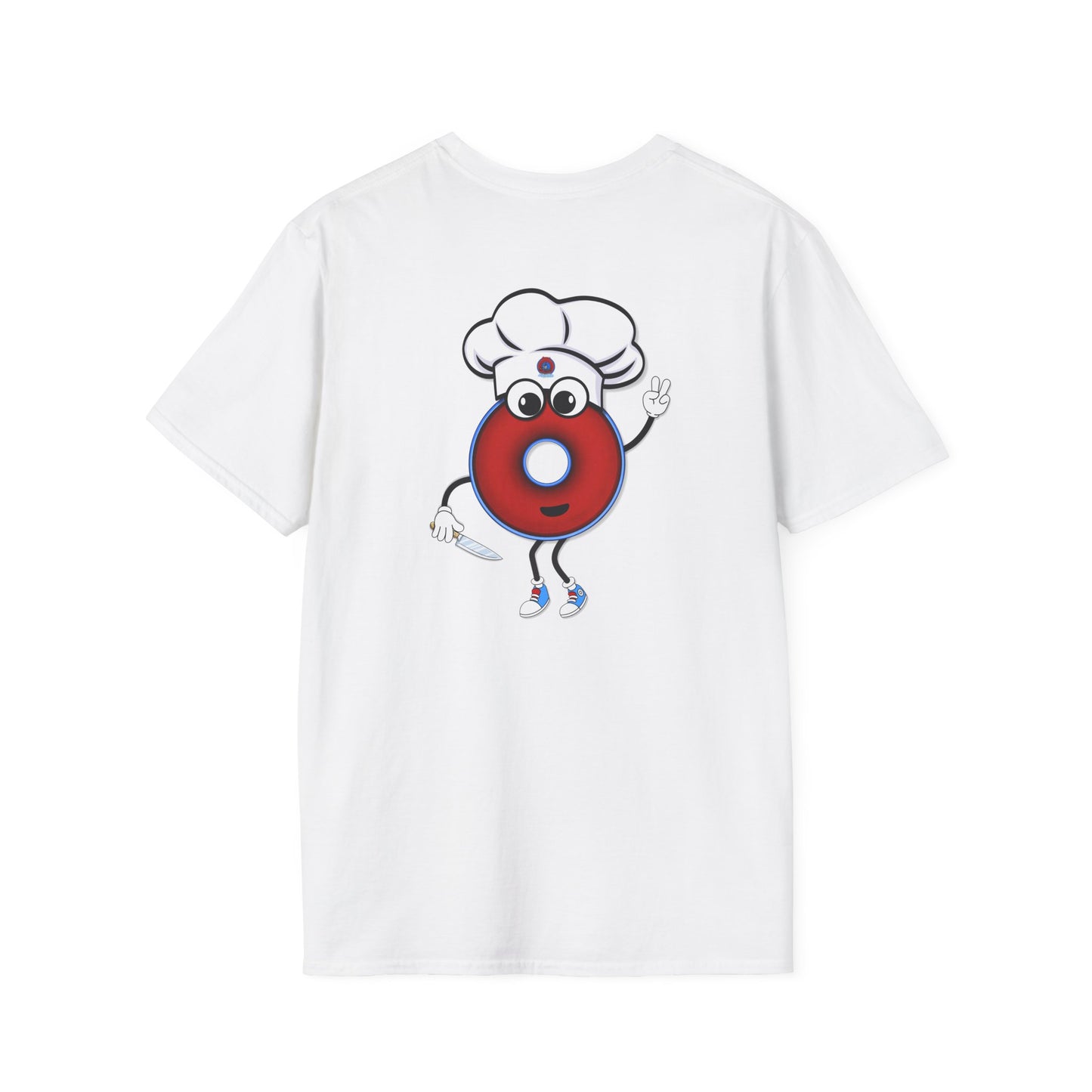 Classic Donut Tee - Unisex Soft-Style - "My Phriend the Donut" - plump vivid red donut