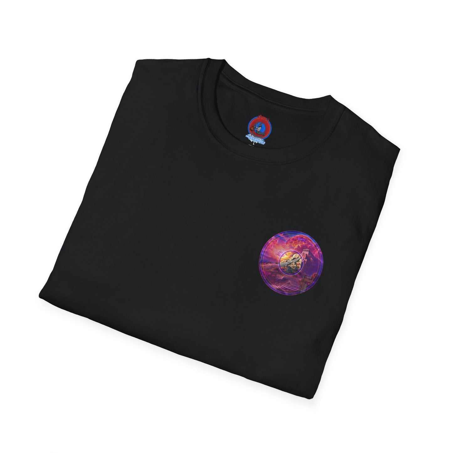Classic Donut Tee - Unisex Soft-Style - "Icculus's Mountain Donuts " - series 1.0  - purple-ish donut