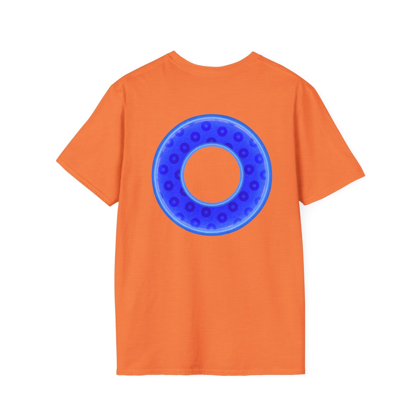 Plain Donuts/Unisex Soft-Style - "Plain Wide Mouthed Paradoxical Donuts" - bright blue/light blue blue donuts