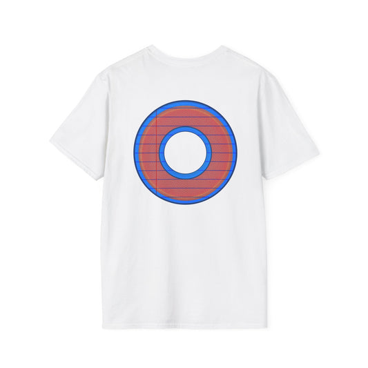 Classic Donut Tee - Unisex Soft-Style - "That's 1 Tasty Donut" - series 1.0  - variant 3 - red donut w/donut hole