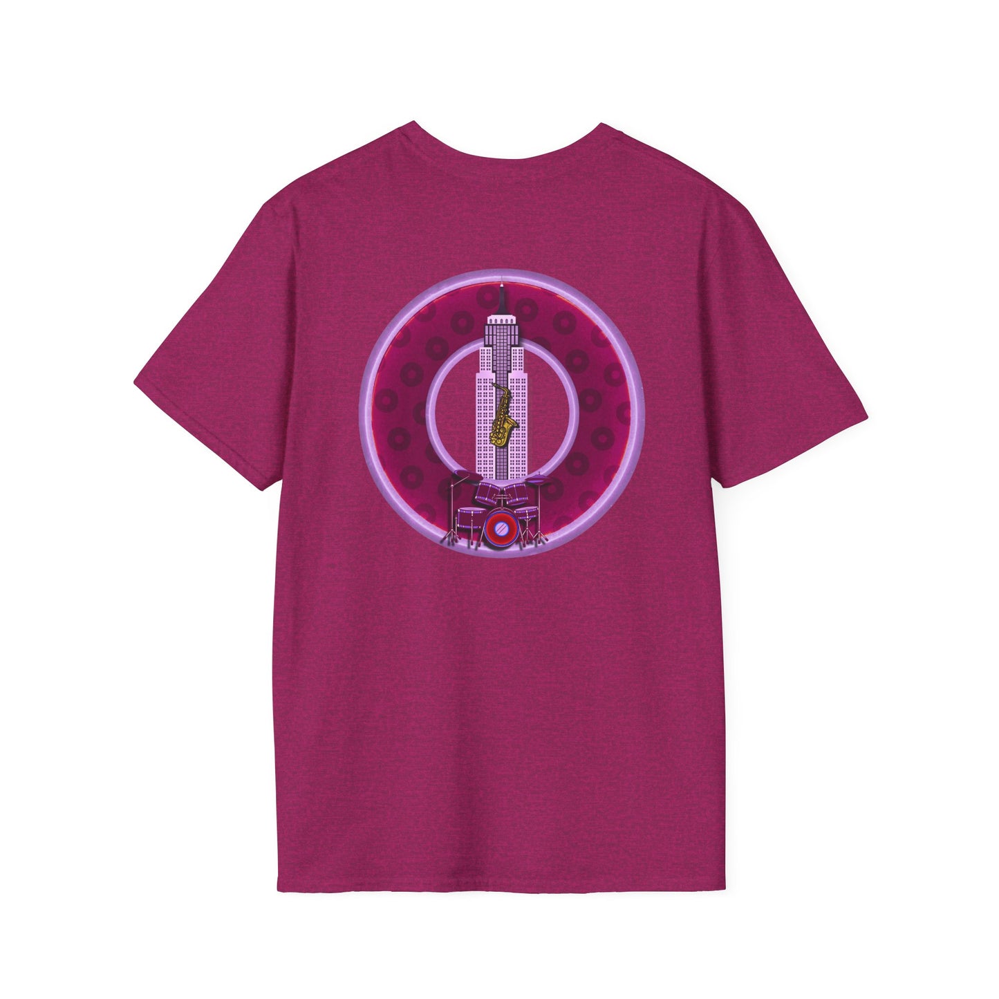 Classic Donut Tee - Unisex Soft-Style - "Simple Prep Donuts" - widemouthed purple/light purple donut