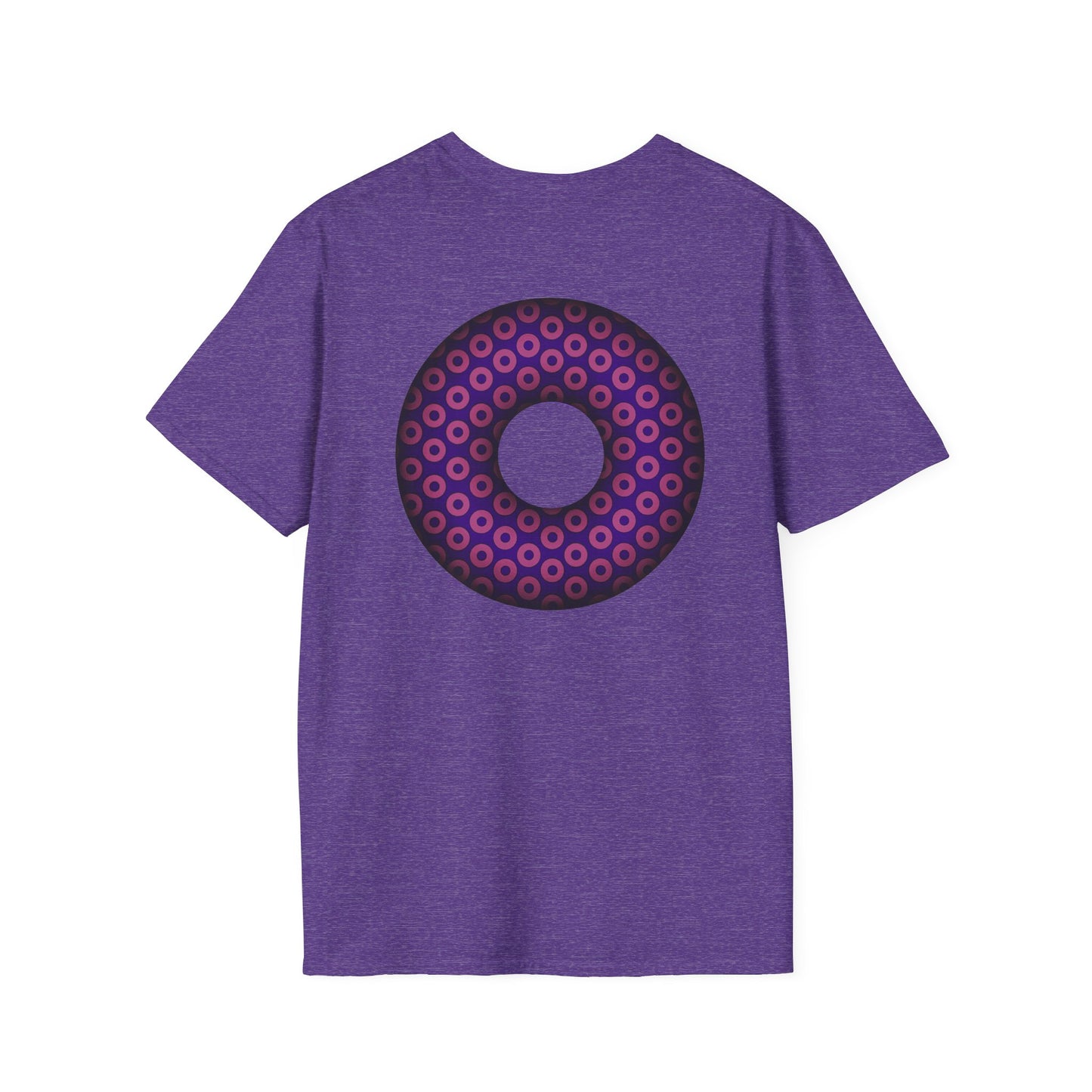 Plain Donuts/Unisex Soft-Style - "Plain Paradoxical Grided Donuts" - magenta/purple donuts