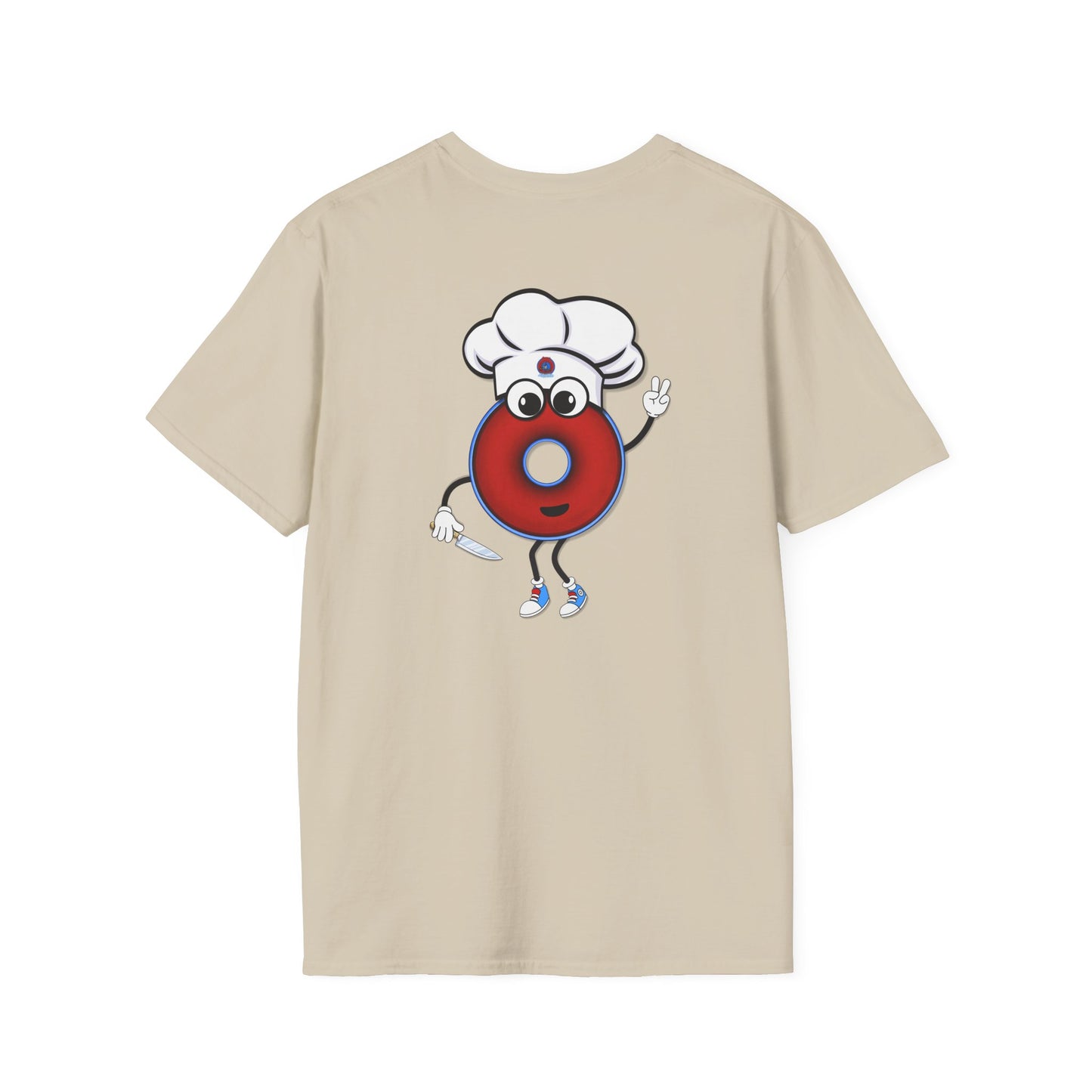 Classic Donut Tee - Unisex Soft-Style - "My Phriend the Donut" - plump vivid red donut
